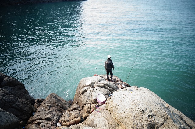 man fishing